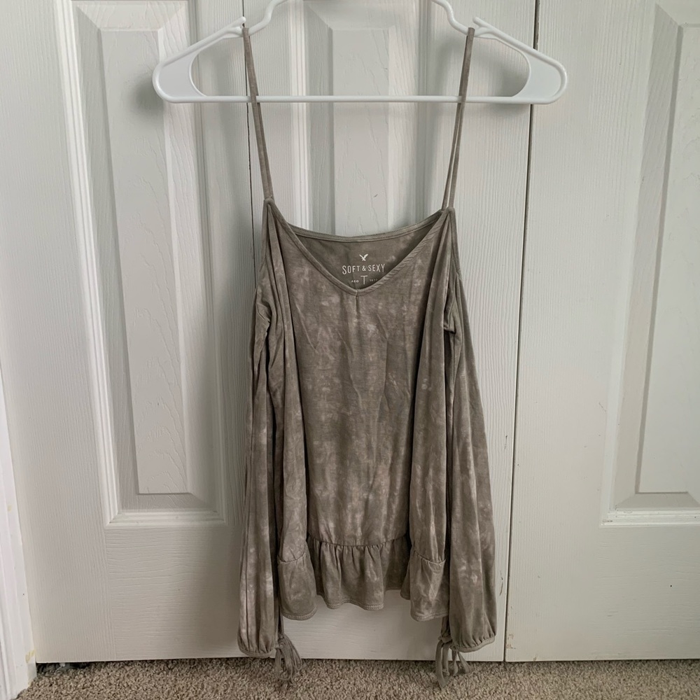 Olive Green Tie Dye American Eagle Shirt
